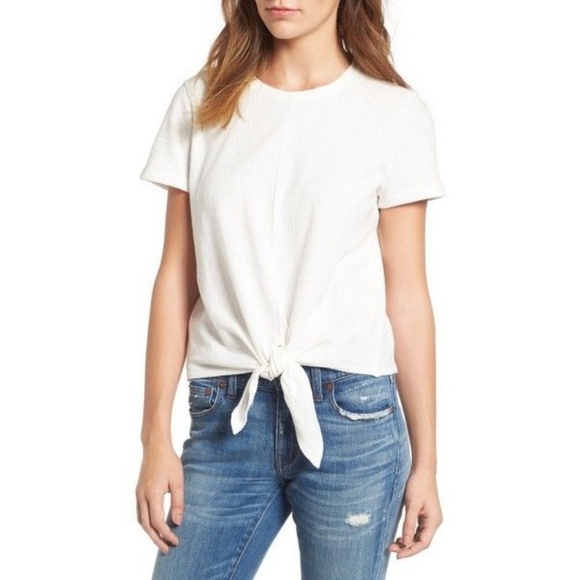 Madewell Tops - Madewell | Modern Tie Front Gauze Tee Shirt